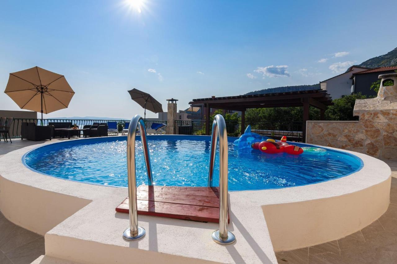 Navis Sea View Apartment With Pool Макарска Экстерьер фото