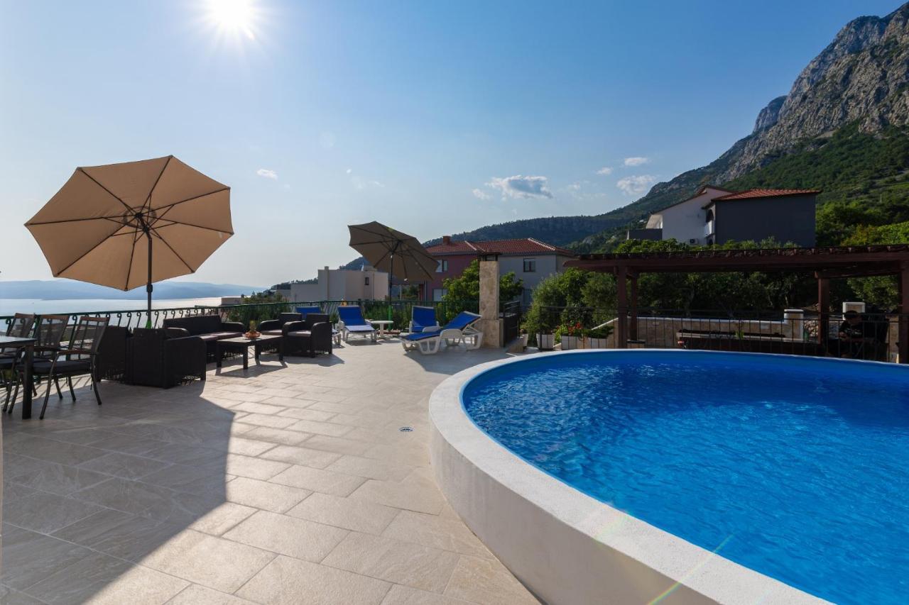 Navis Sea View Apartment With Pool Макарска Экстерьер фото
