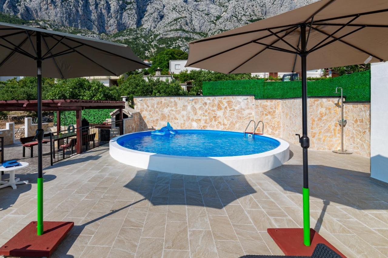 Navis Sea View Apartment With Pool Макарска Экстерьер фото